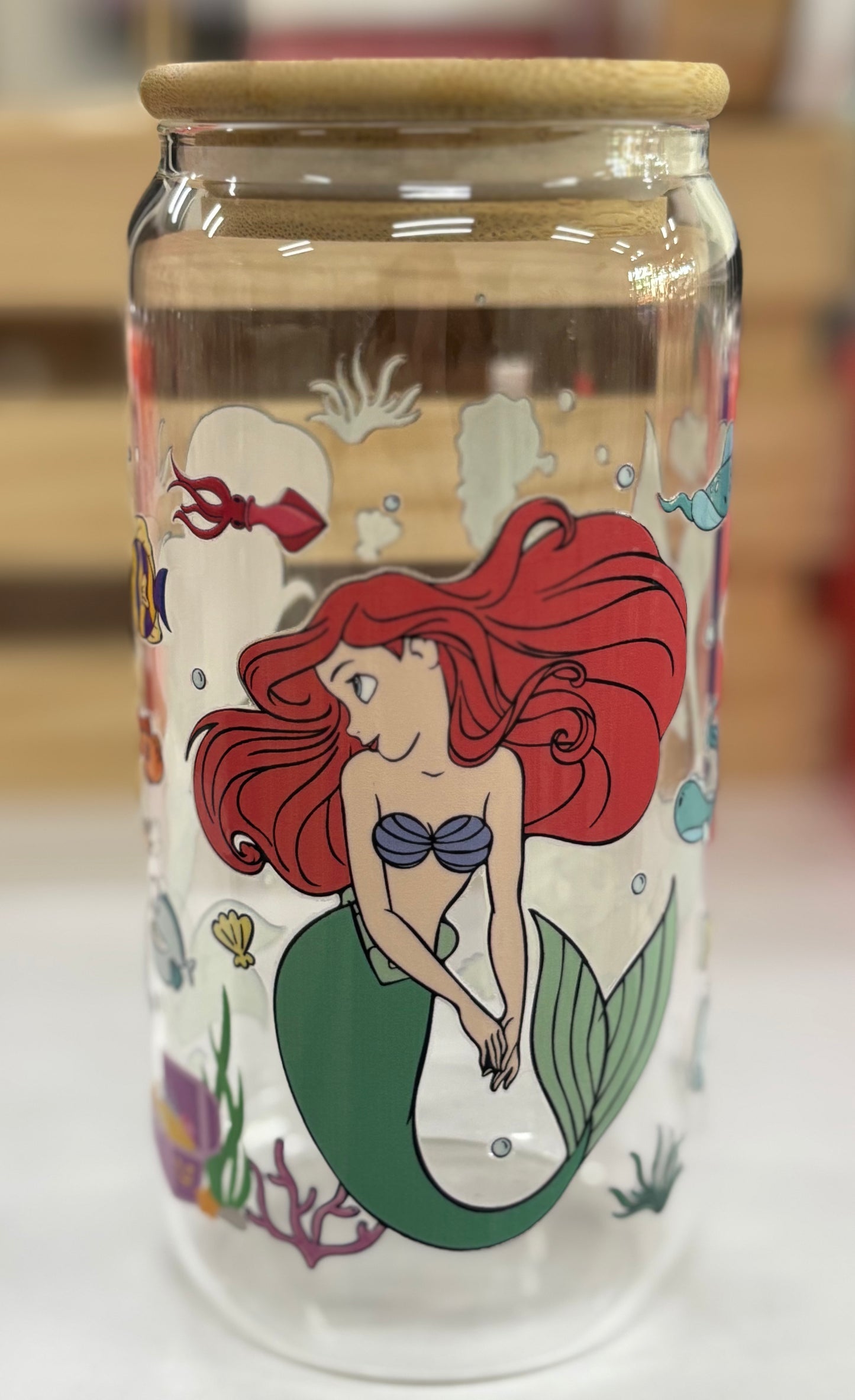 The little mermaid smoothie jar 16oz