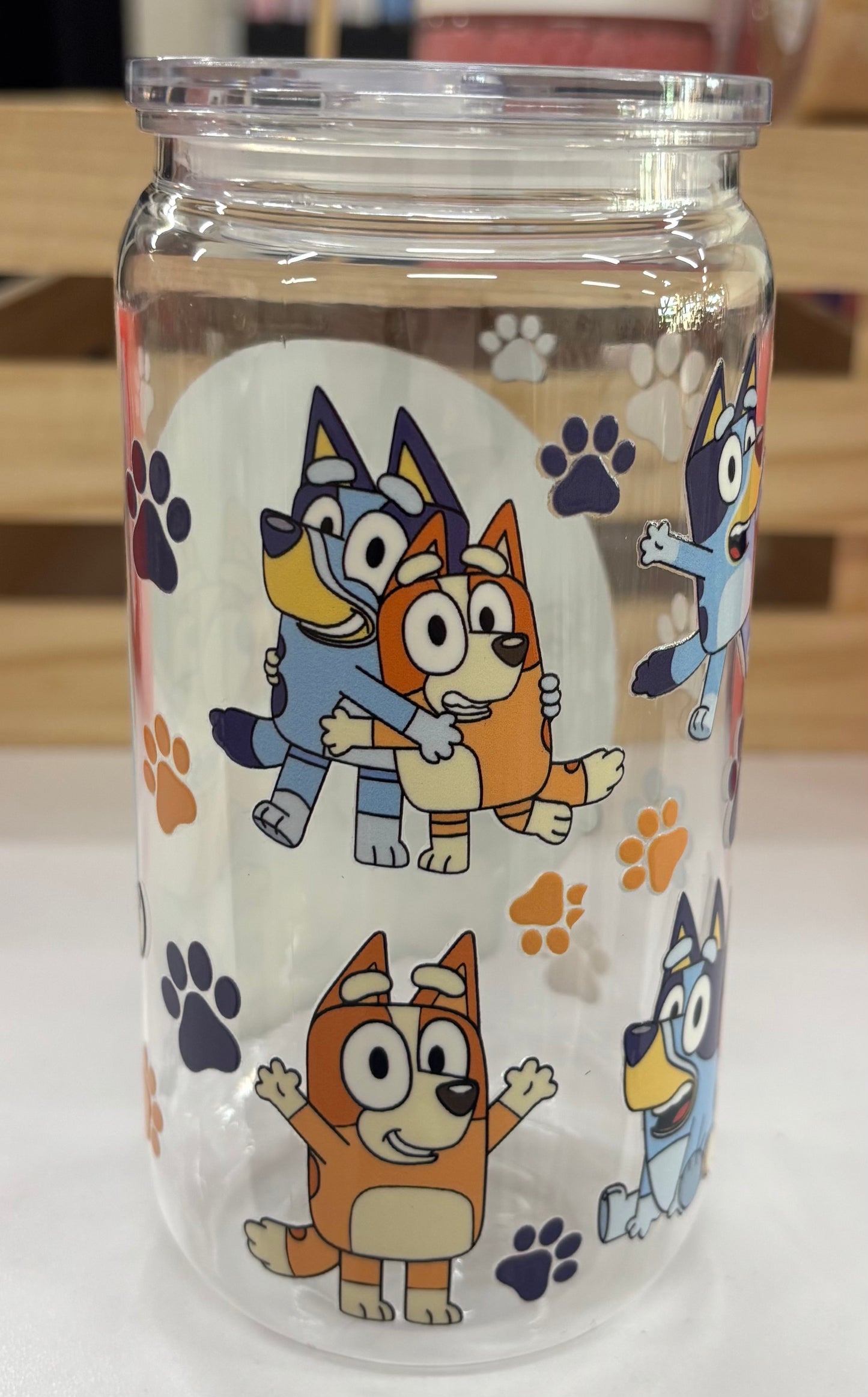 Bluey smoothie jar 16oz