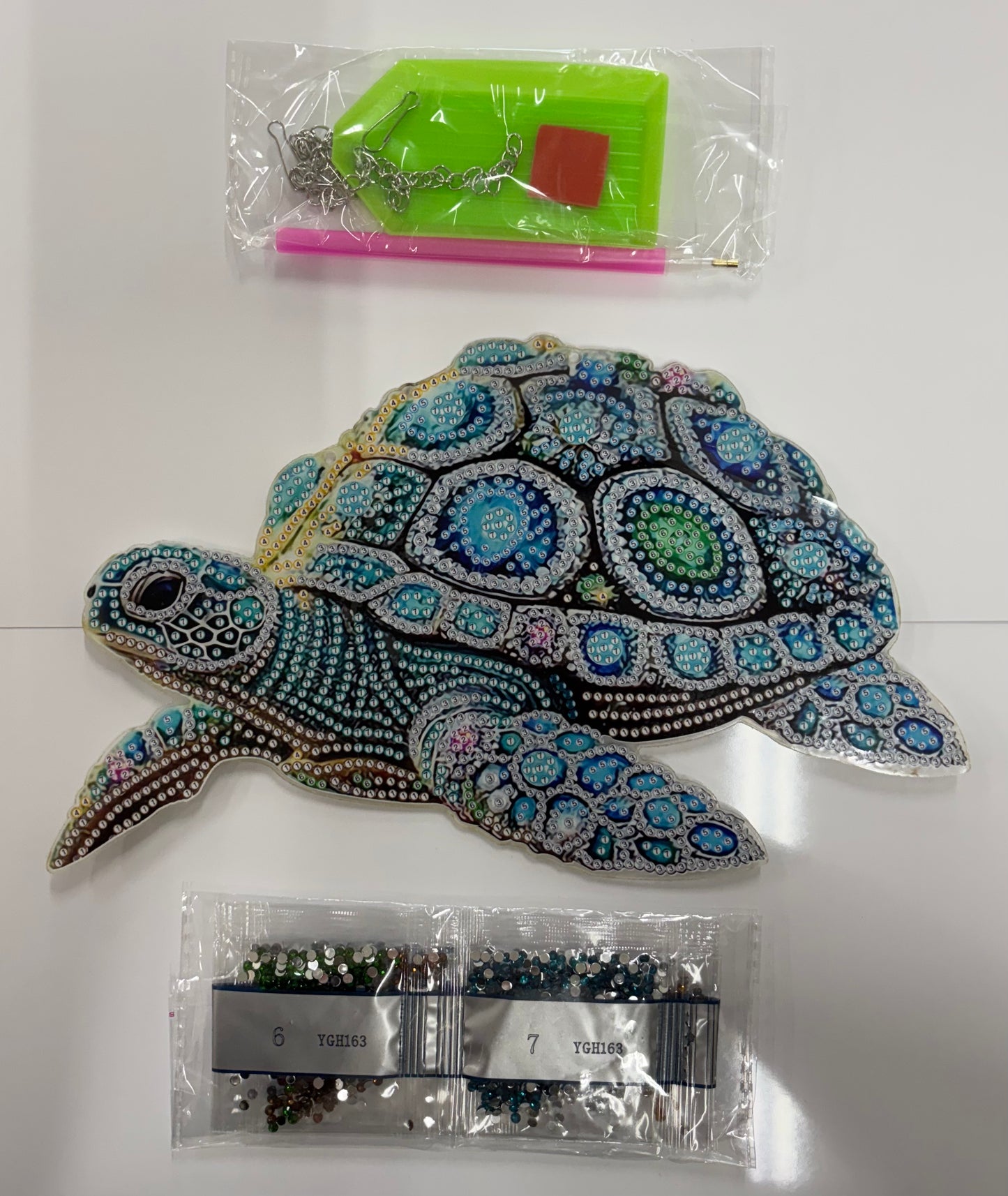 Turtle diamond art window hanging