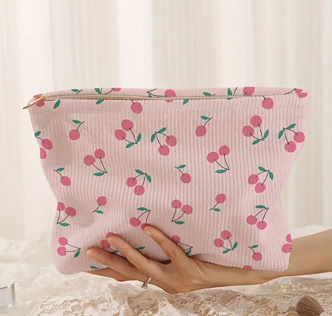 Cherry makeup pouch