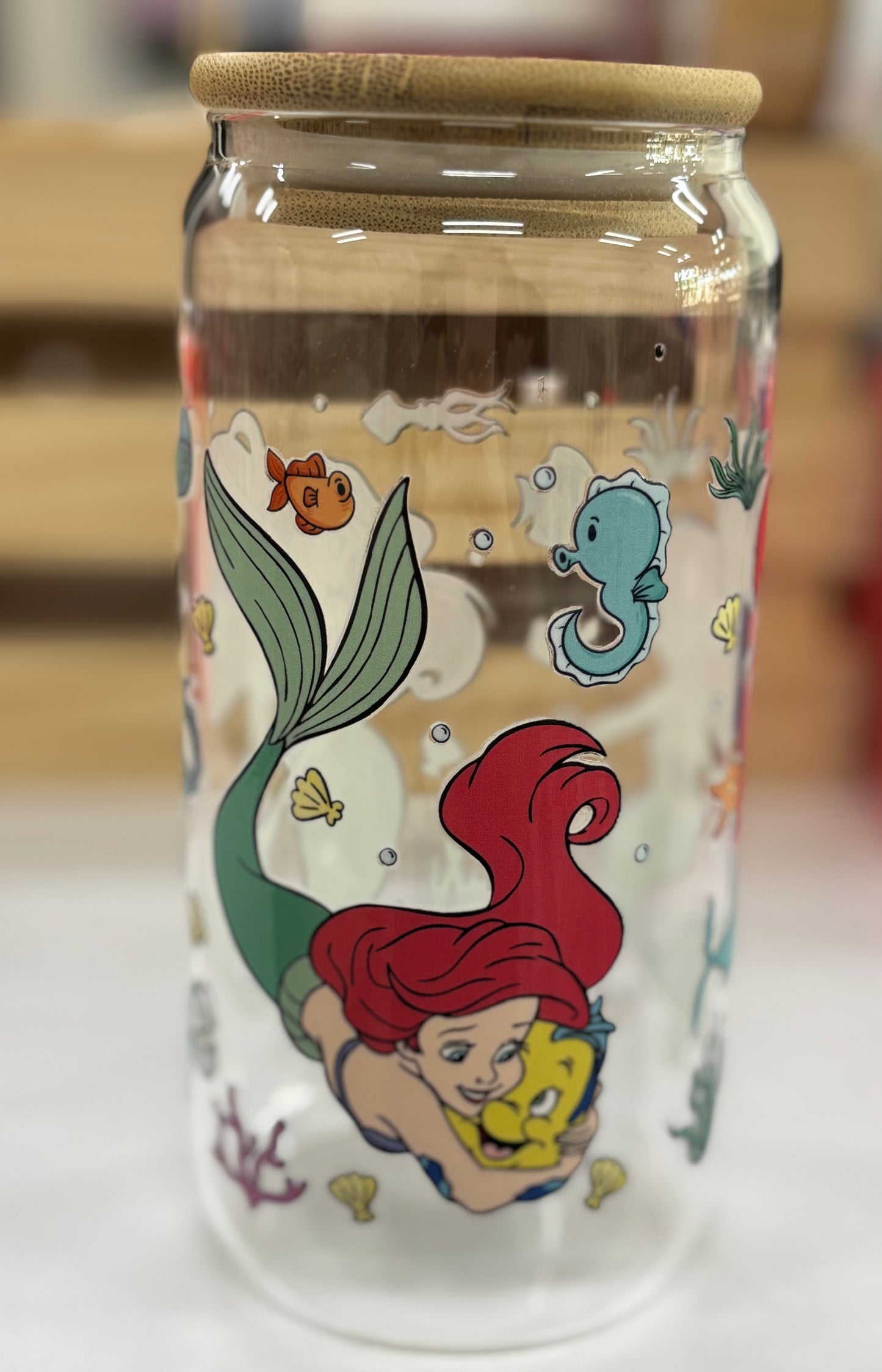 The little mermaid smoothie jar 16oz