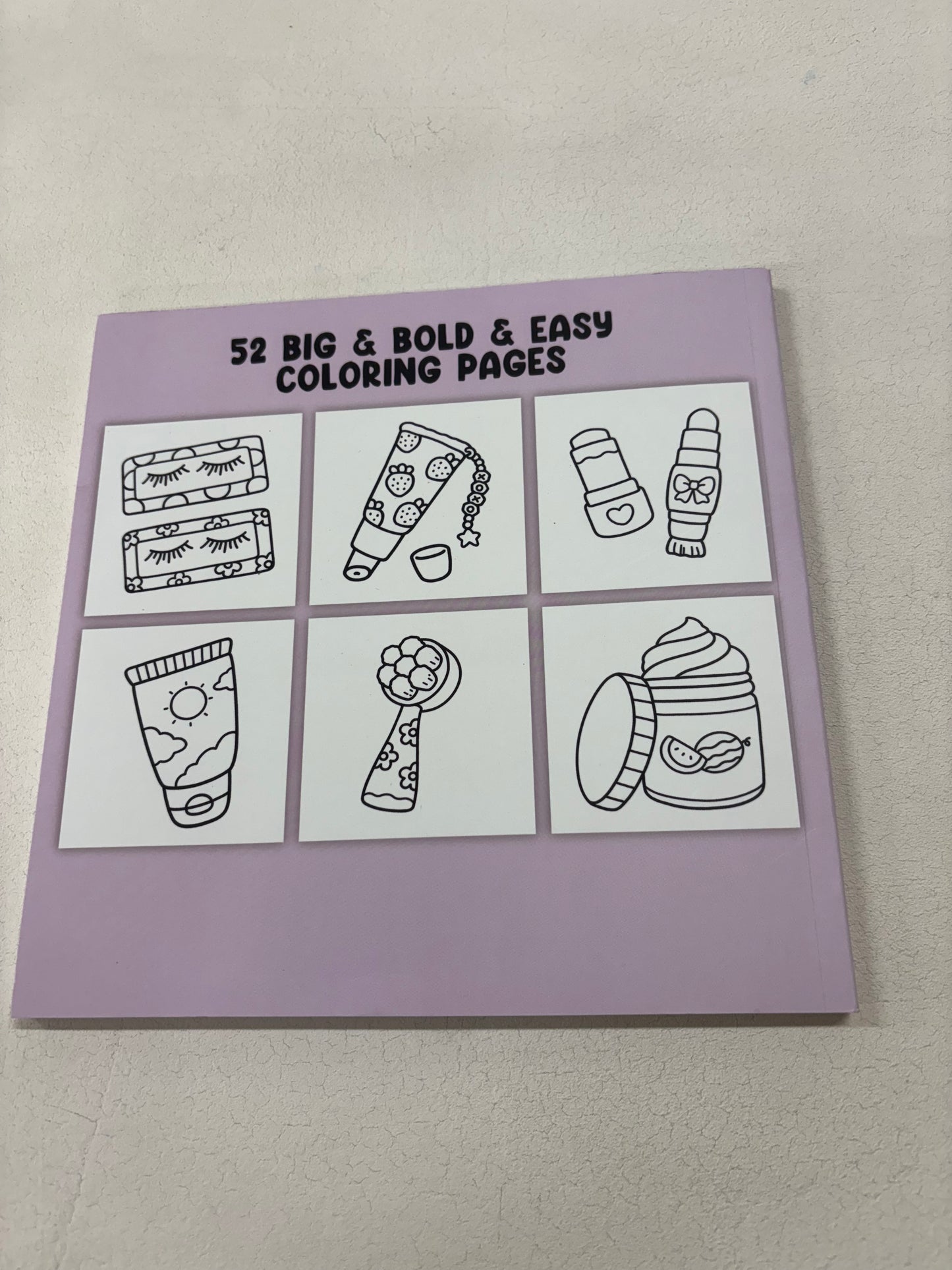 Glow cosmetics colouring book