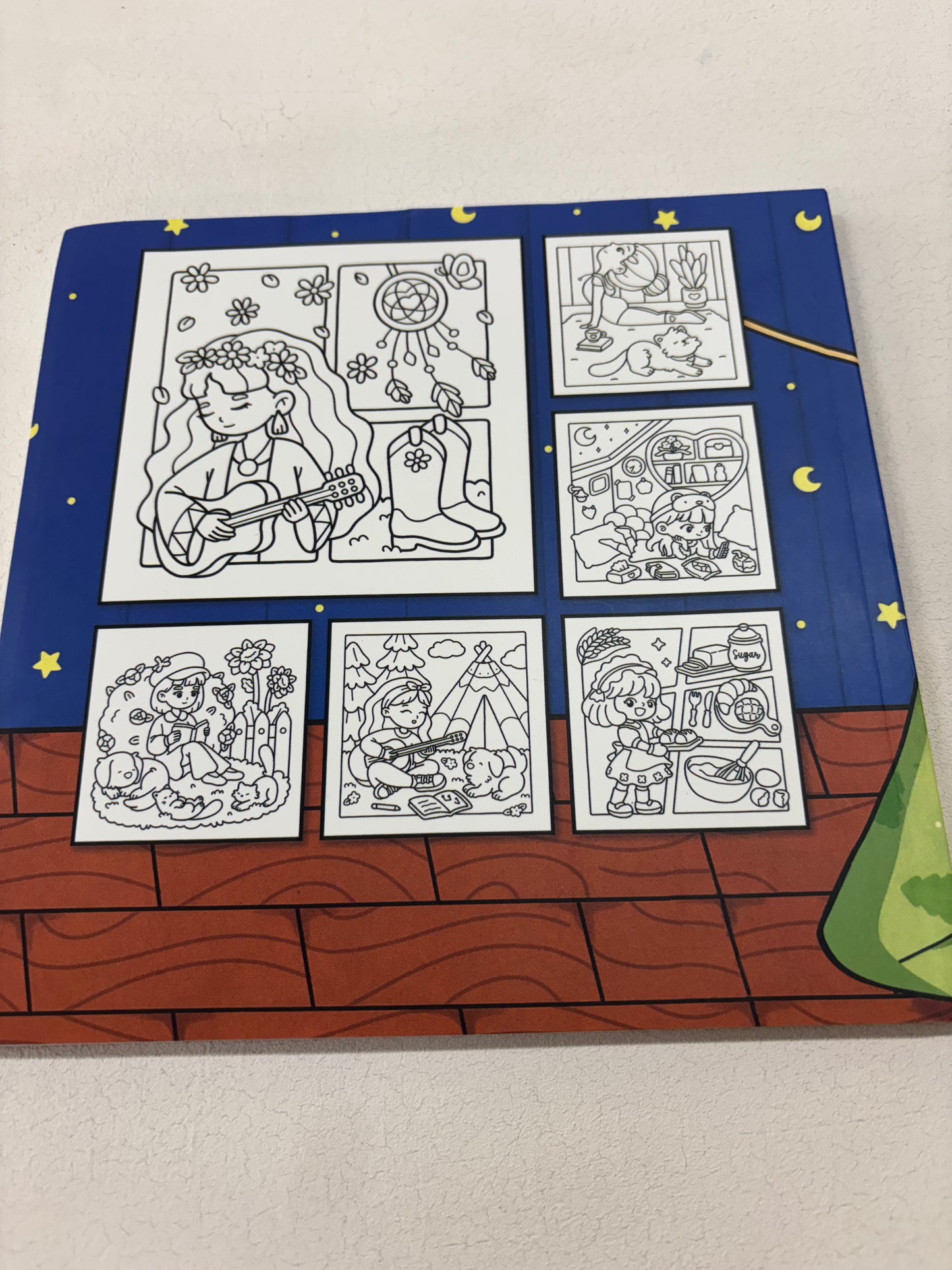 Girl spaces colouring book