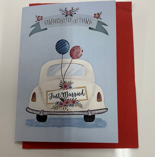 Confratualtions just married card