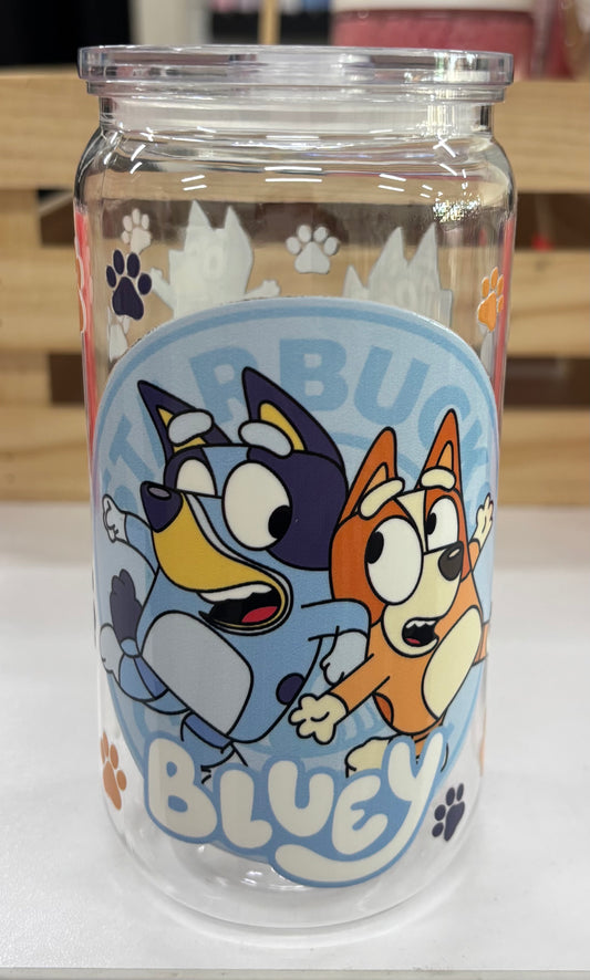 Bluey smoothie jar 16oz
