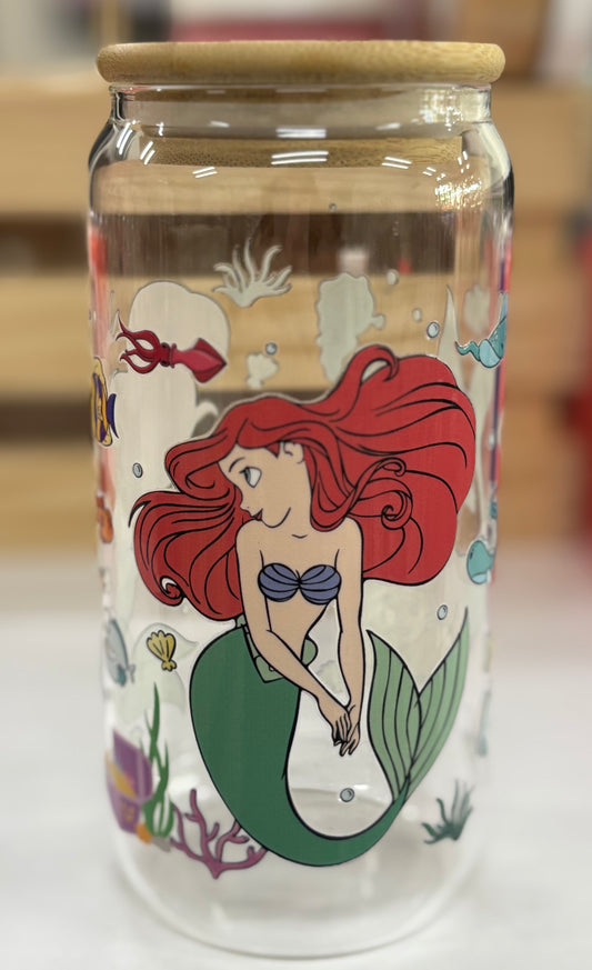 The little mermaid smoothie jar 16oz