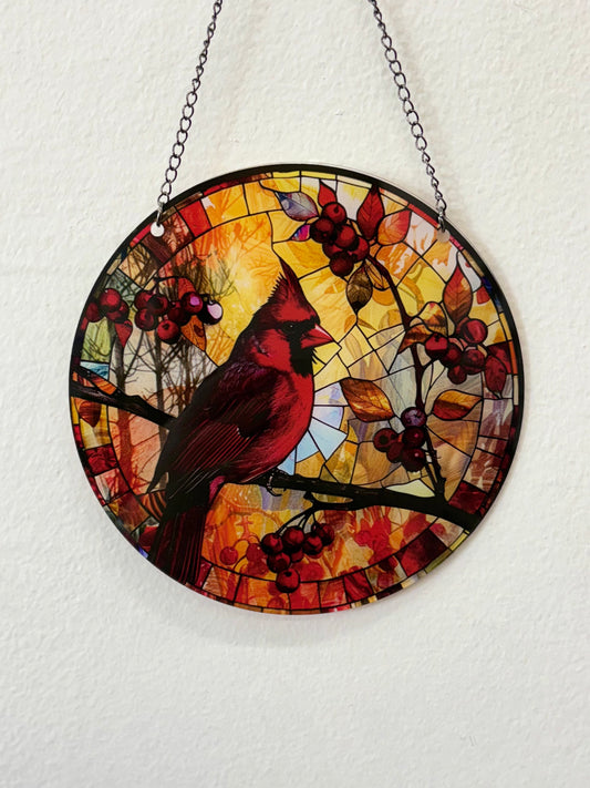 Bird window hanging