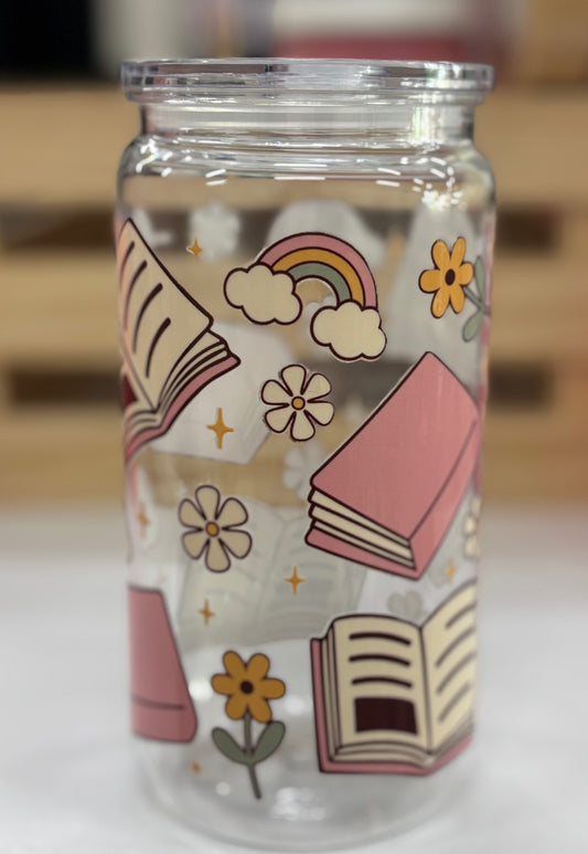 Book smoothie jar 16oz