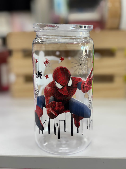 Spiderman smoothie jar 16oz