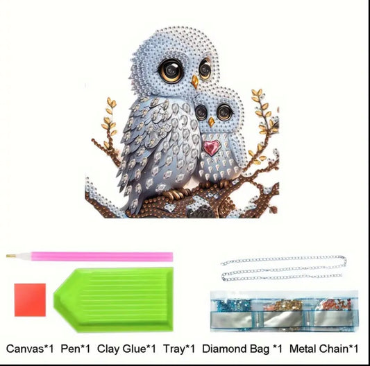 Owl diamond art window hanging