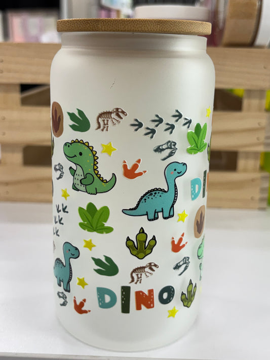 Dinosaur smoothie jar 16oz