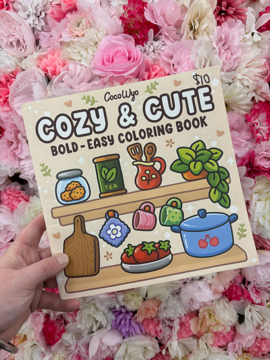Cozy and cute colouring book