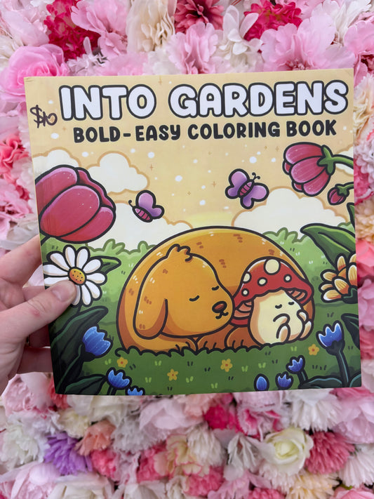 Into gardens colouring book