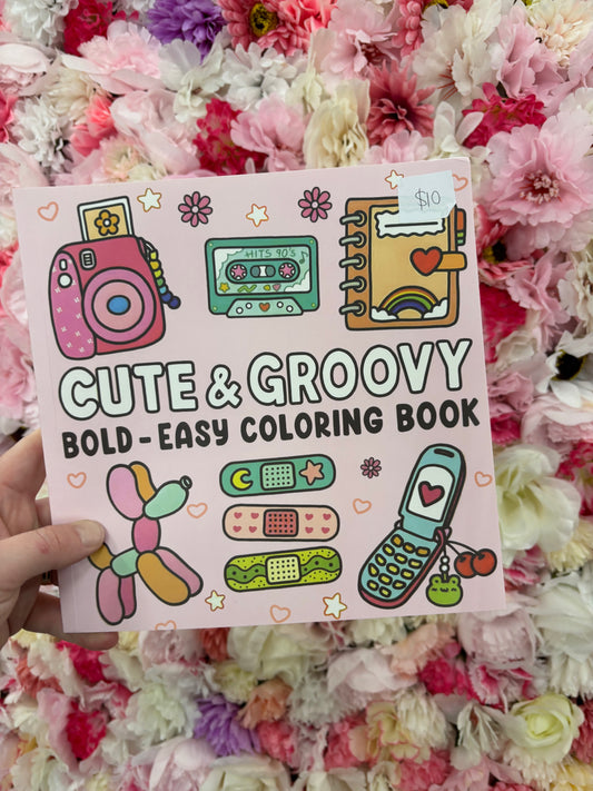 Cute and groovy colouring book