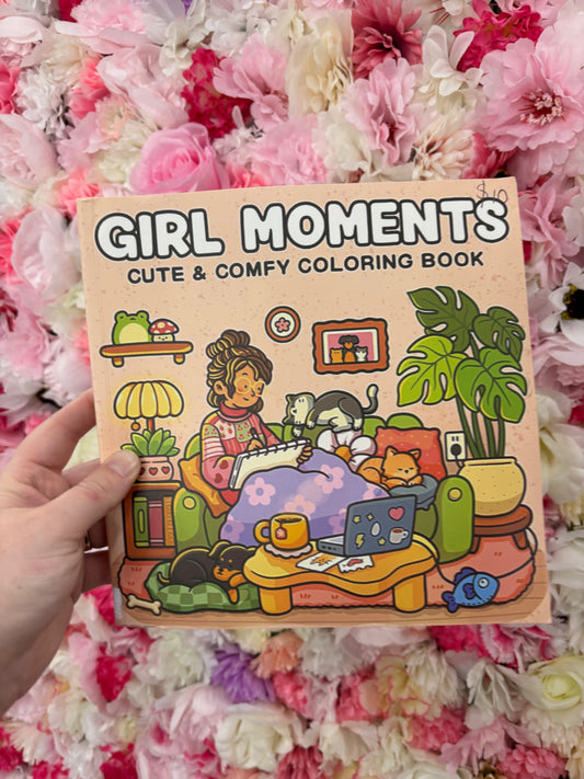 Girl moments colouring book