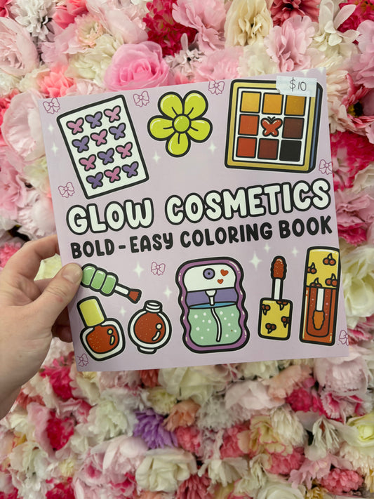Glow cosmetics colouring book