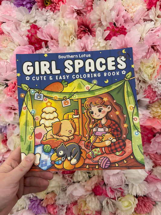 Girl spaces colouring book