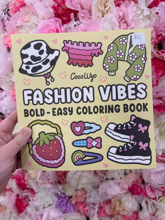 Fashion vibes colouring book