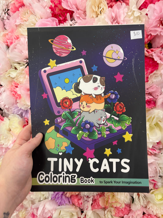 Tiny cats colouring book