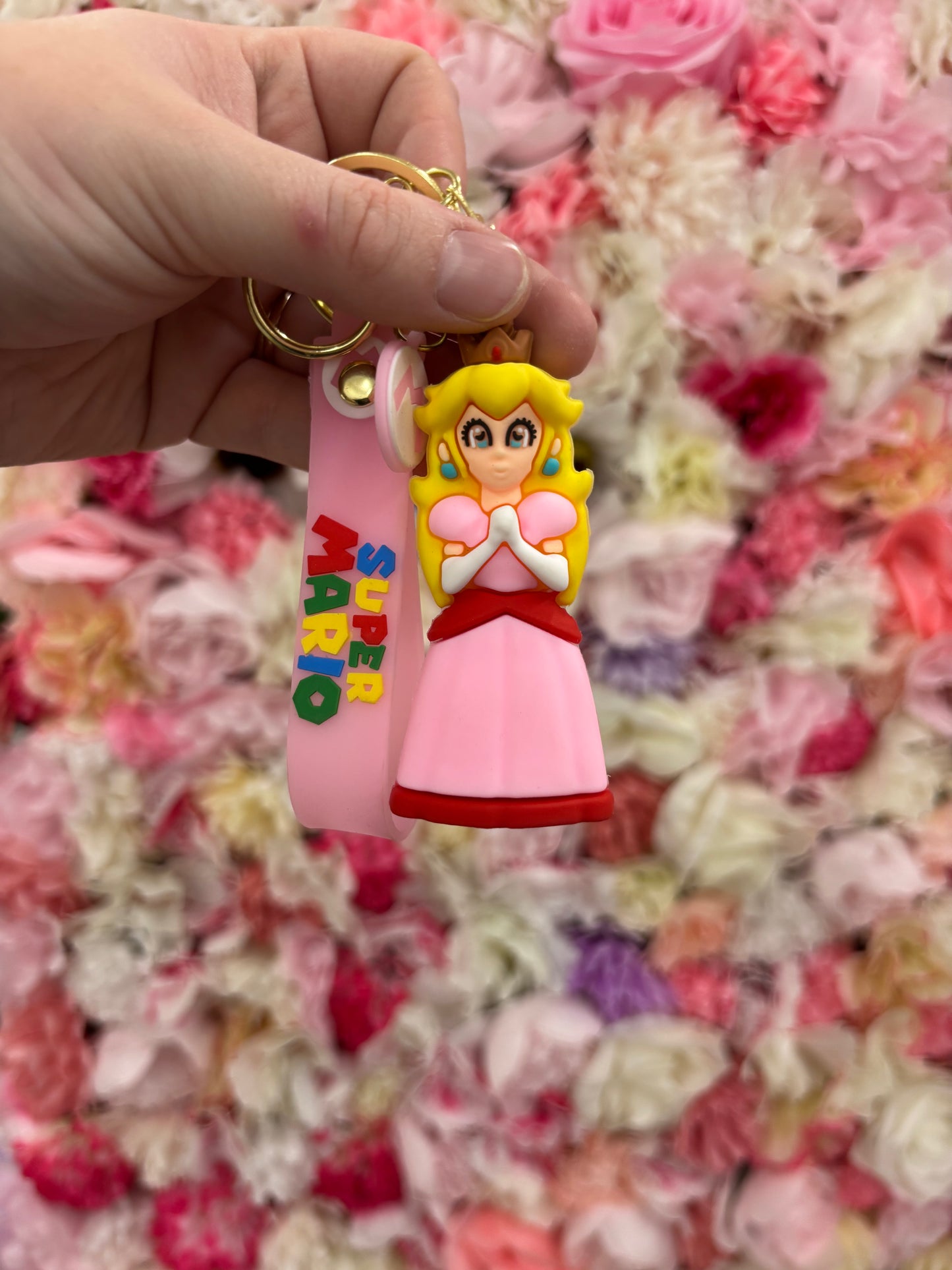 Peach keyring